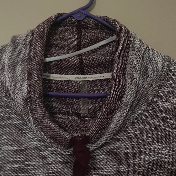 Calvin Klein Maroon Top with Cowl Neck - Picture 2 of 4